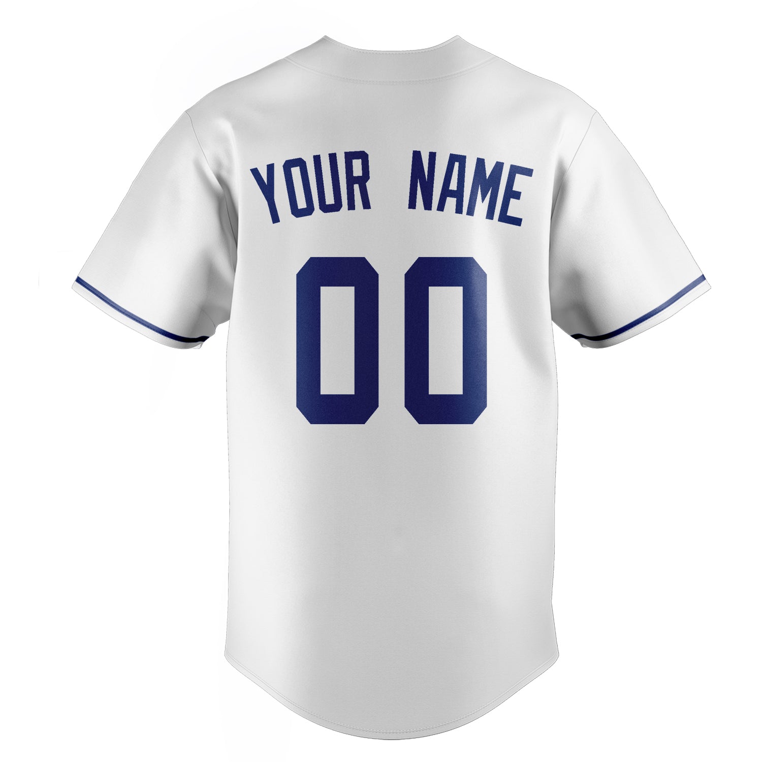 Personalized White & Royal Color Fan Baseball Jersey