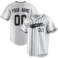 Personalized White & Black Black Pinstripe Fan Baseball Jersey BB01240531LH506