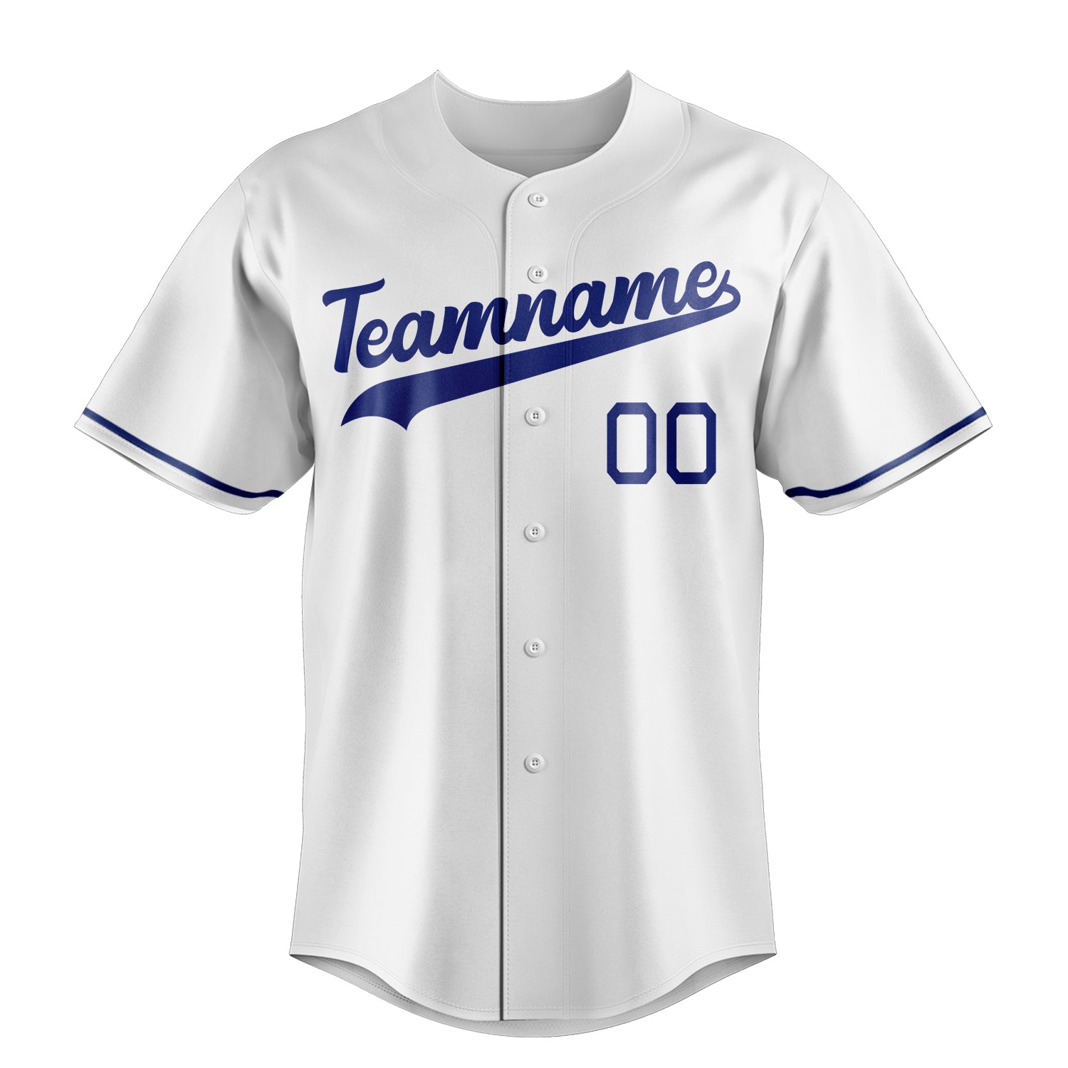 Personalized White & Royal Color Fan Baseball Jersey