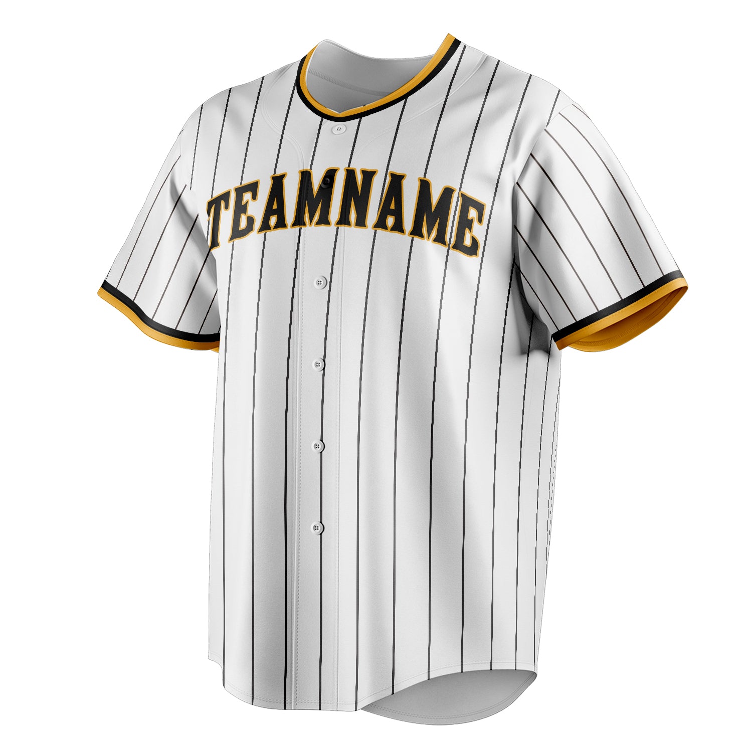 Personalized White & Brown Brown Pinstripe Fan Baseball Jersey