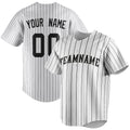 Personalized White & Black Black Pinstripe Fan Baseball Jersey BB01240531LH511
