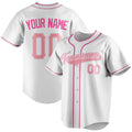 Personalized White & Pink Color Fan Baseball Jersey BB01240531LH516