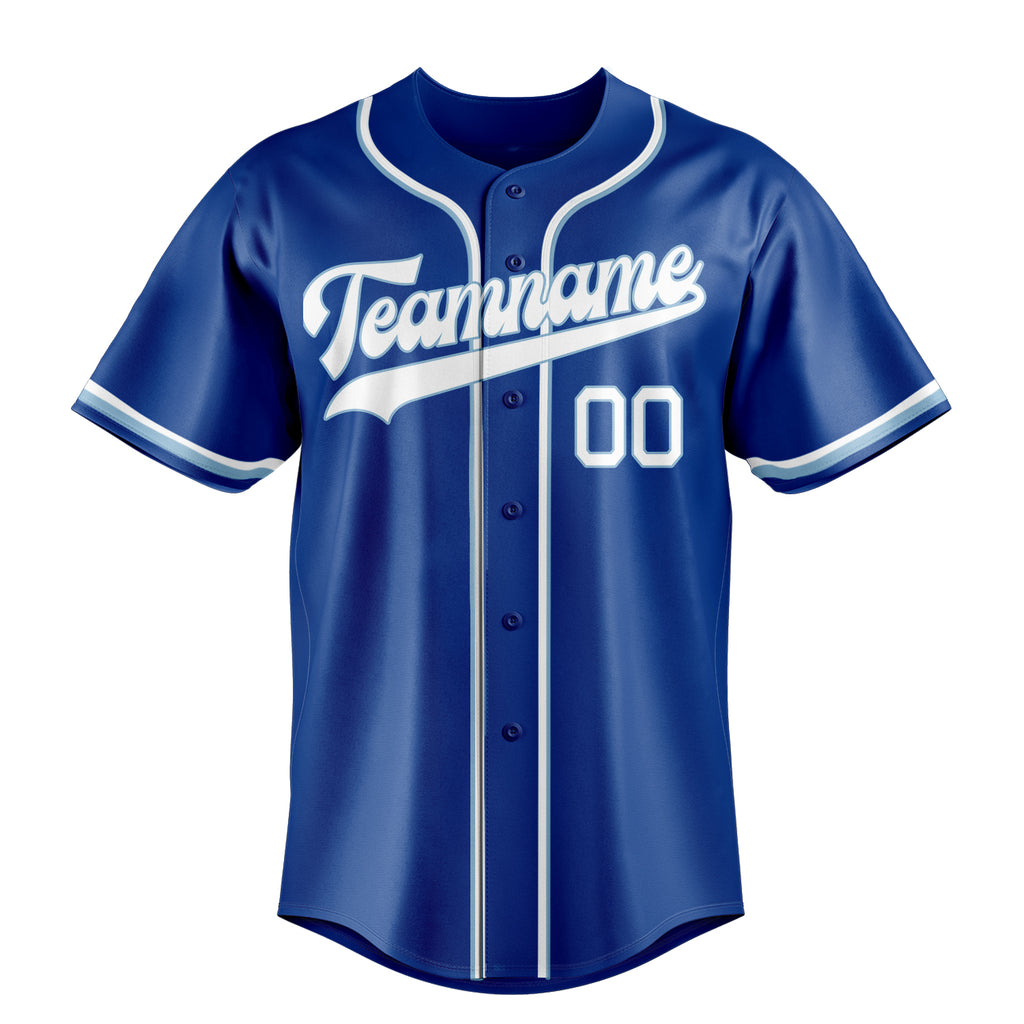 Personalized Royal & White Color Fan Baseball Jersey