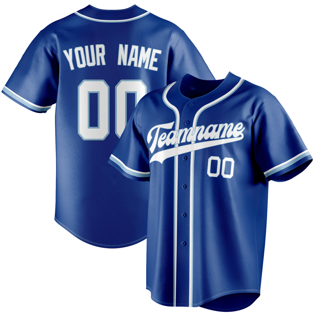 Personalized Royal & White Color Fan Baseball Jersey BB01240531TY360