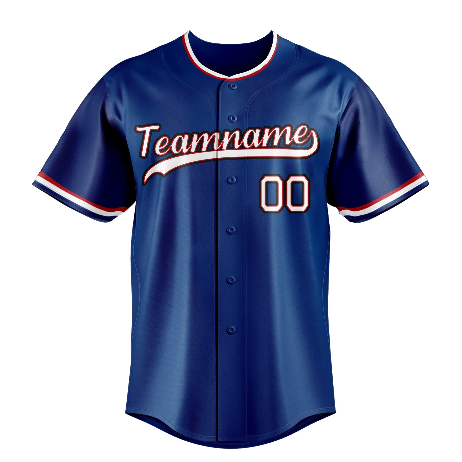 Personalized Royal & White Color Fan Baseball Jersey