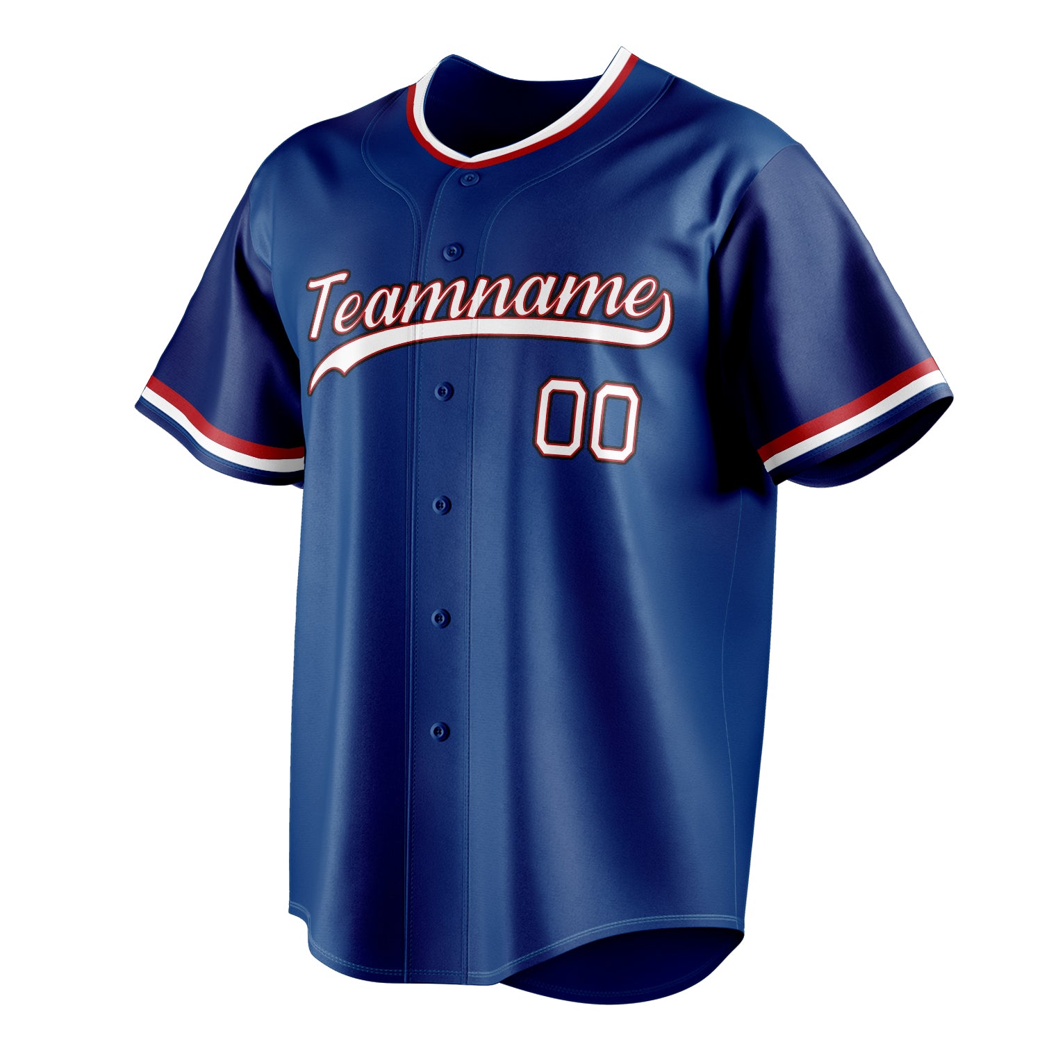 Personalized Royal & White Color Fan Baseball Jersey