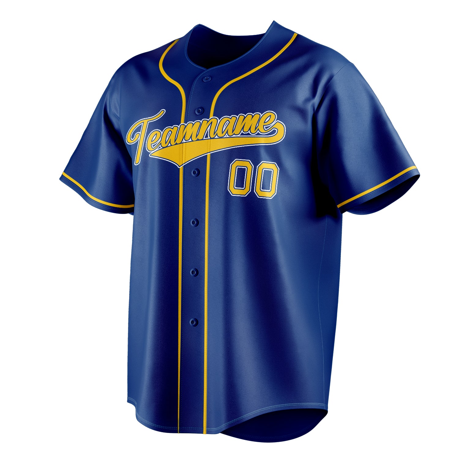 Personalized Royal & Gold Color Fan Baseball Jersey