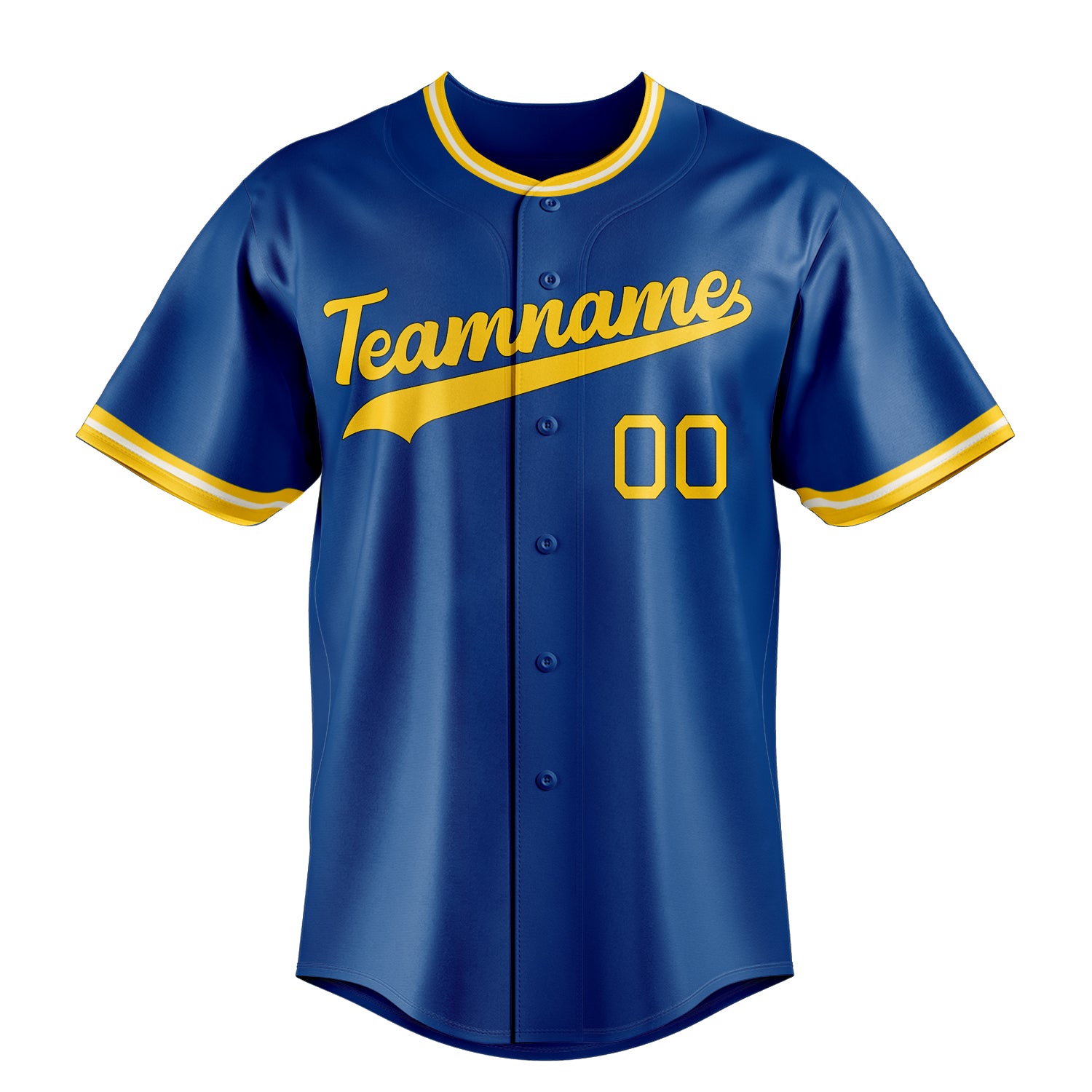 Personalized Royal & Gold Color Fan Baseball Jersey