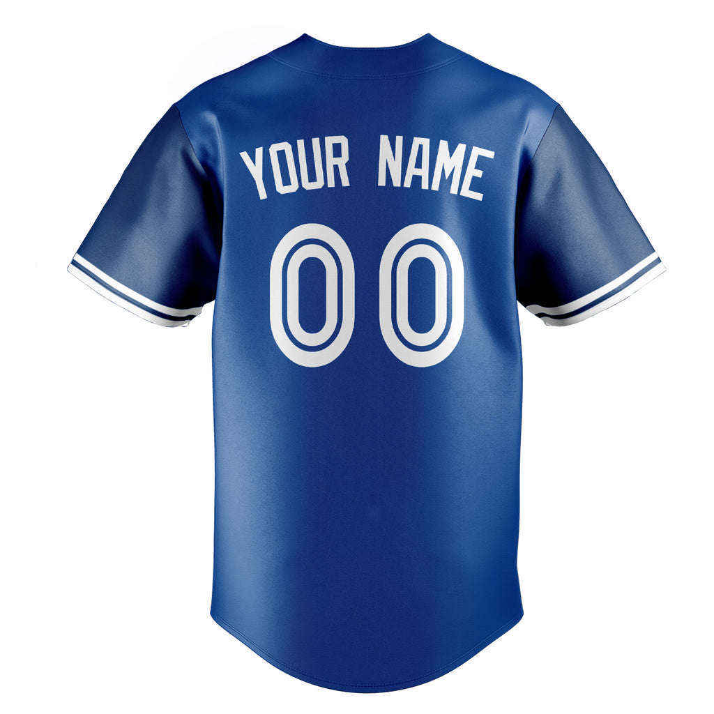 Personalized Royal & White Color Fan Baseball Jersey