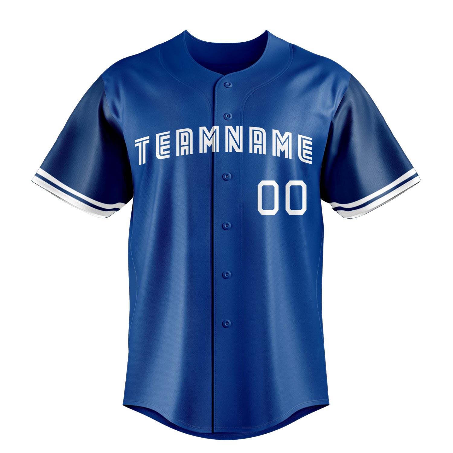 Personalized Royal & White Color Fan Baseball Jersey