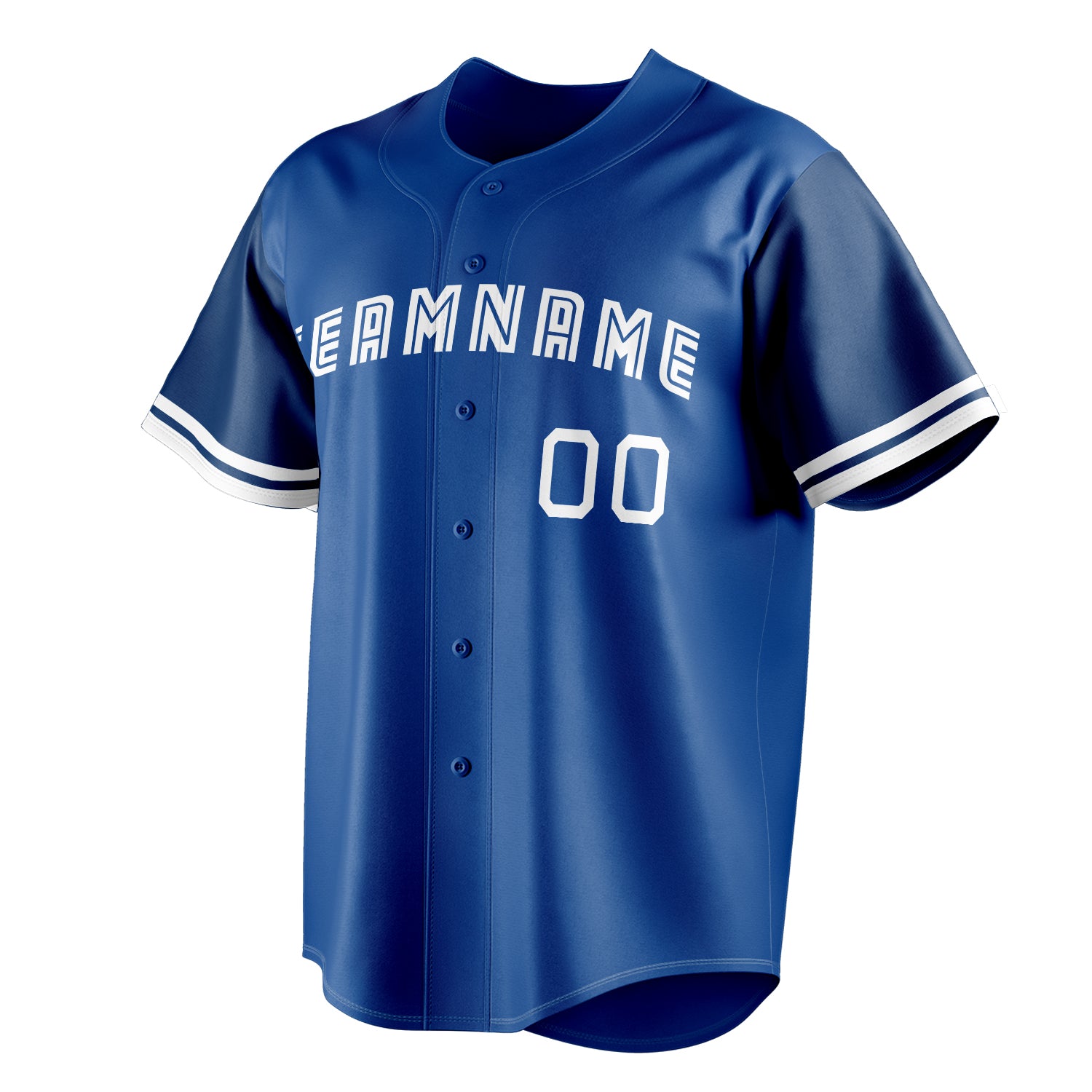 Personalized Royal & White Color Fan Baseball Jersey