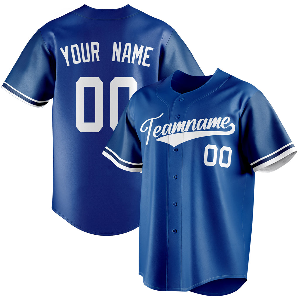 Personalized Royal & White Color Fan Baseball Jersey BB01240531TY370