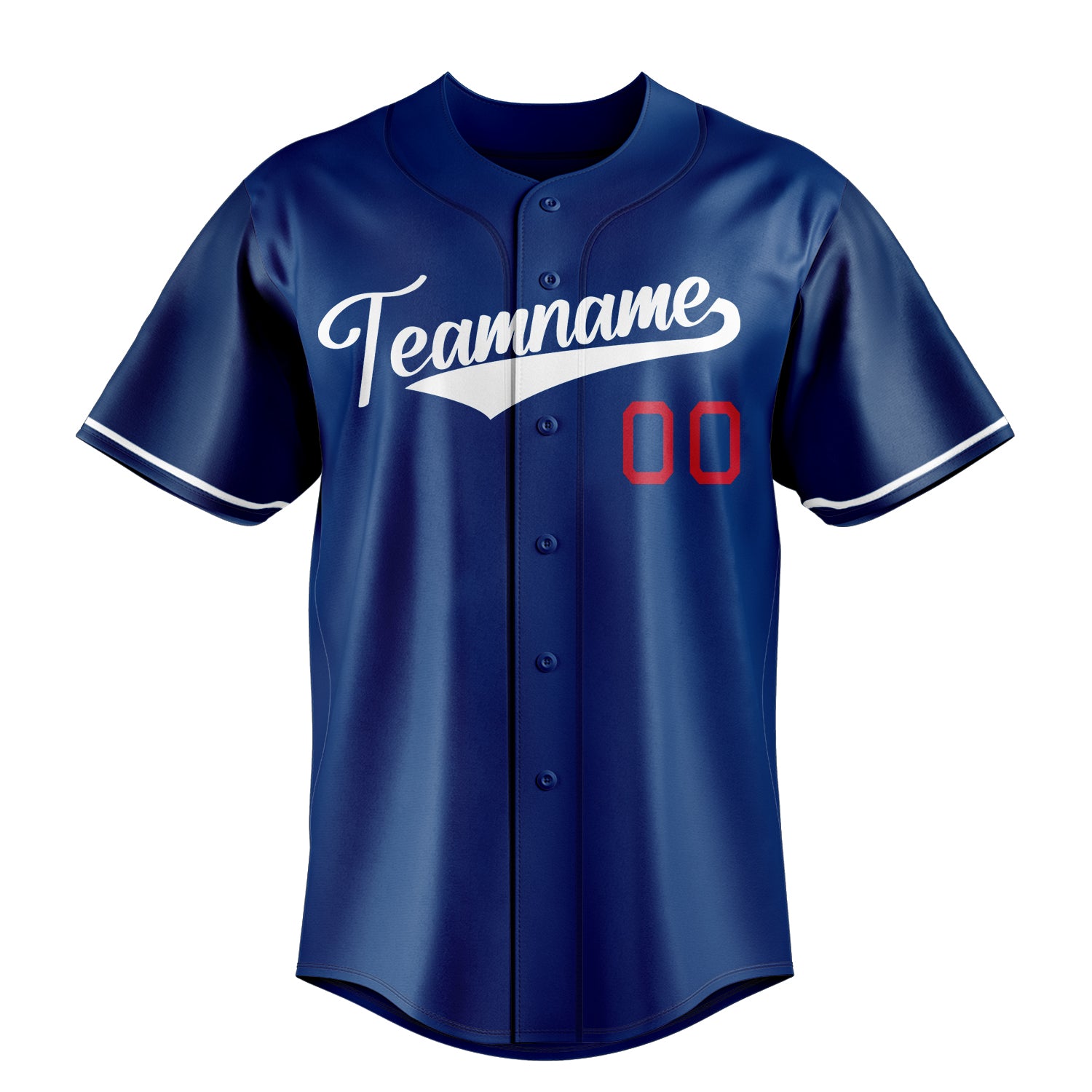 Personalized Royal & White Color Fan Baseball Jersey