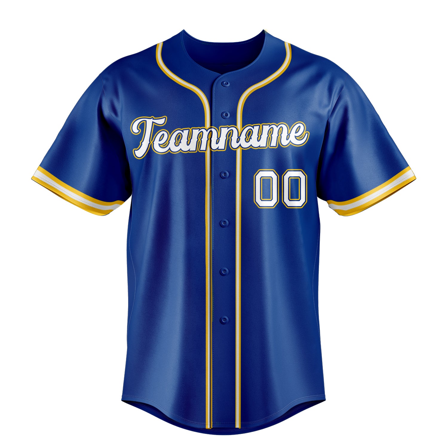 Personalized Royal & White Color Fan Baseball Jersey