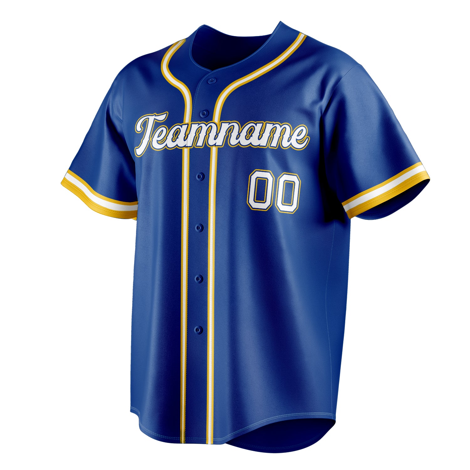 Personalized Royal & White Color Fan Baseball Jersey