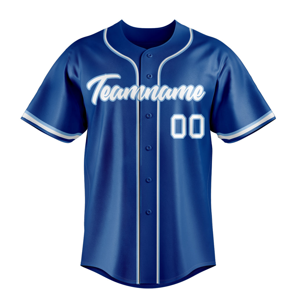 Personalized Royal & White Color Fan Baseball Jersey