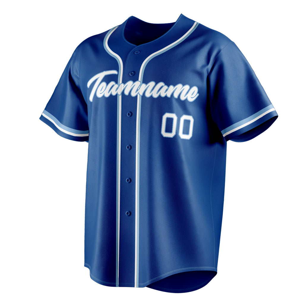 Personalized Royal & White Color Fan Baseball Jersey