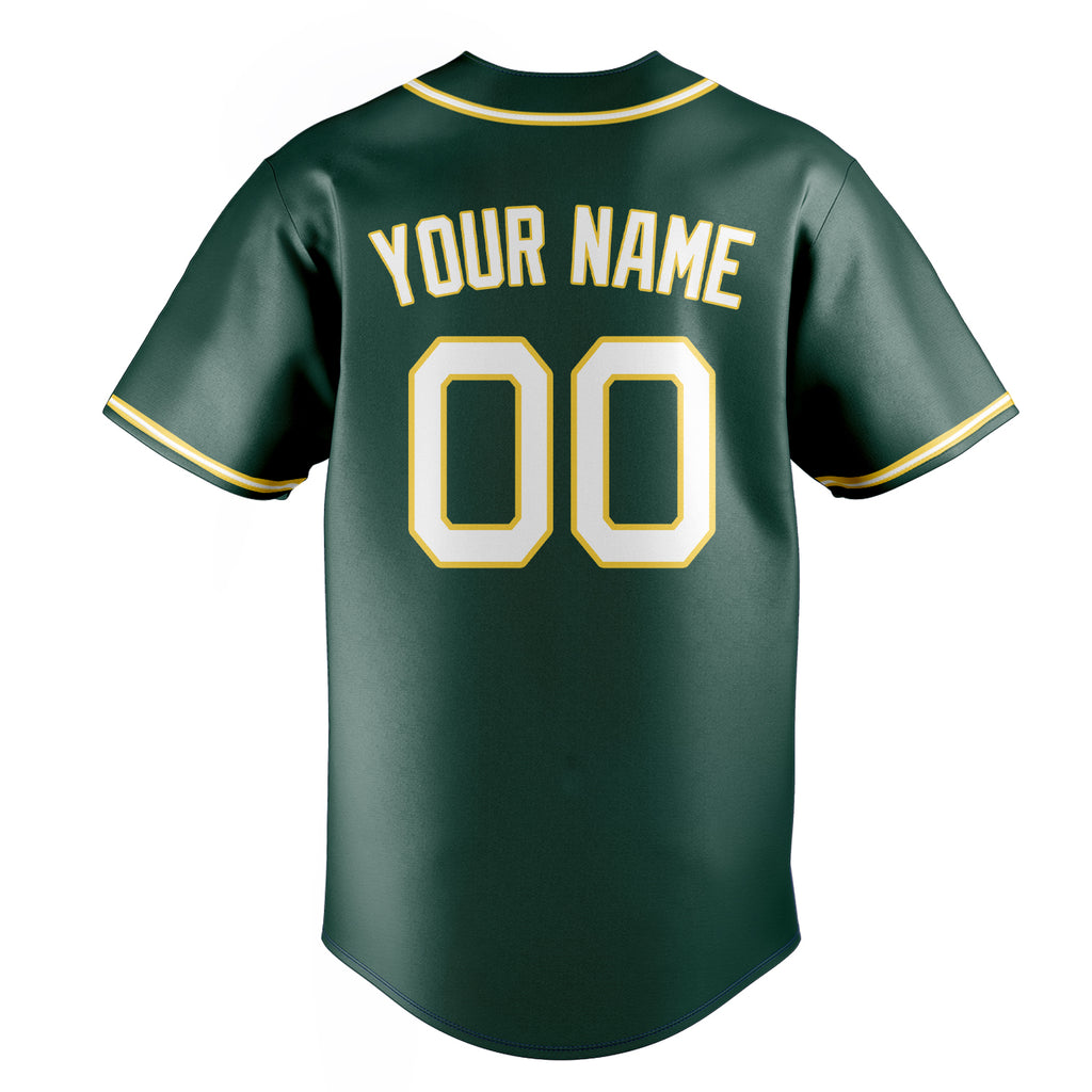 Personalized Green & White Color Fan Baseball Jersey