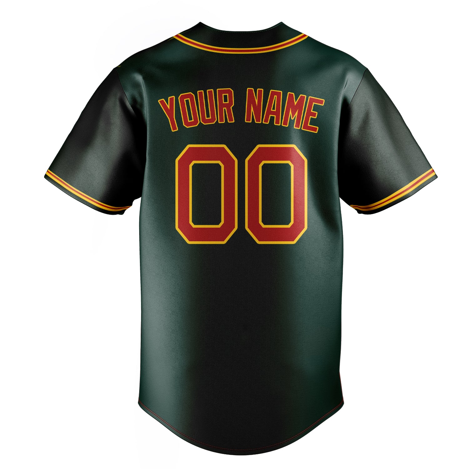 Personalized Green & Red Color Fan Baseball Jersey