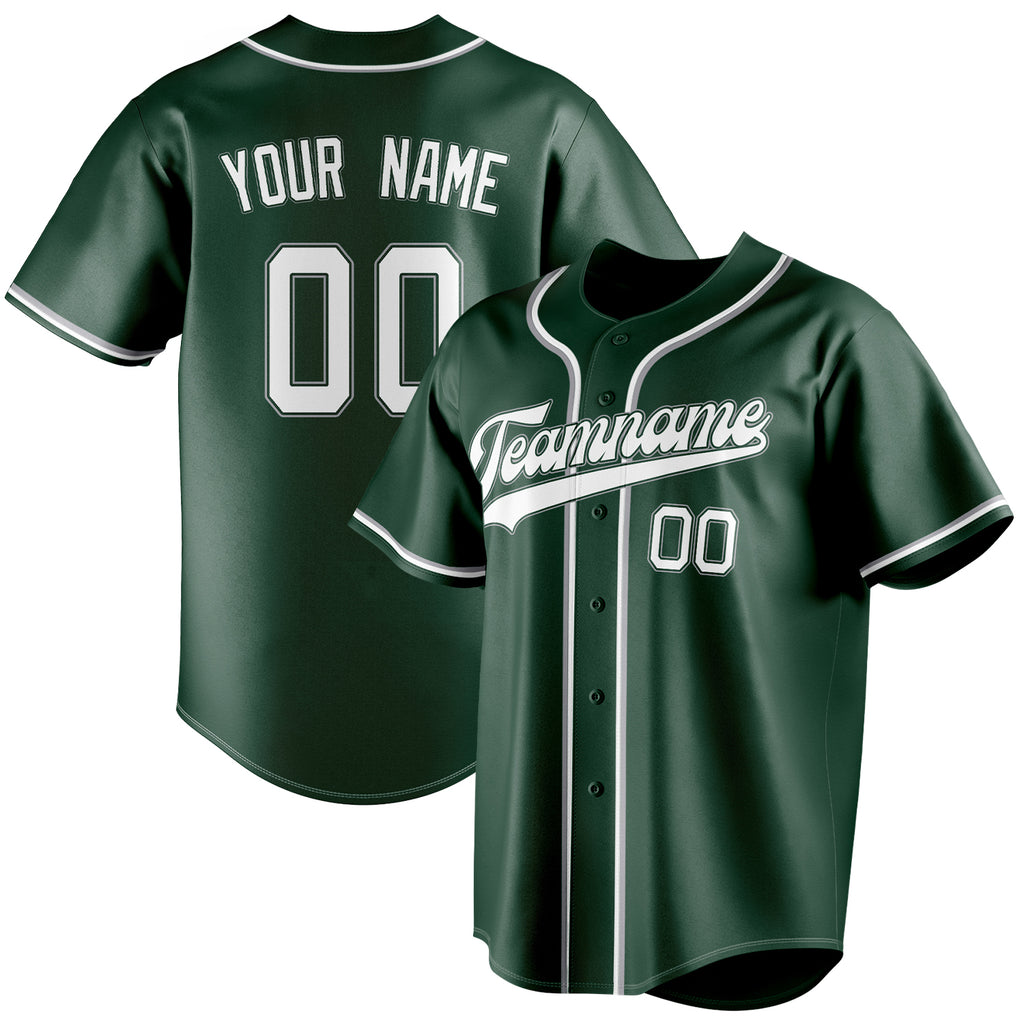 Personalized Green & White Color Fan Baseball Jersey BB01240531TY402