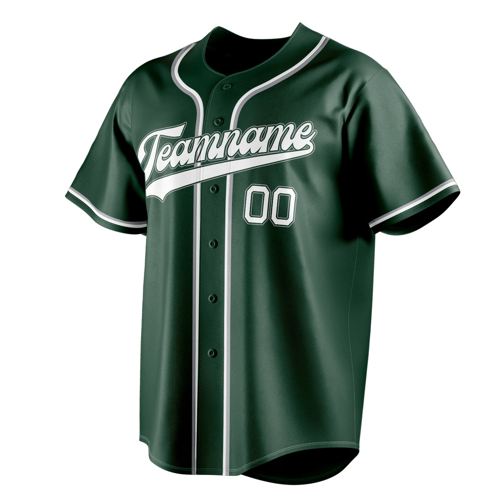 Personalized Green & White Color Fan Baseball Jersey