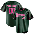 Personalized Green & Pink Color Fan Baseball Jersey BB01240531TY405