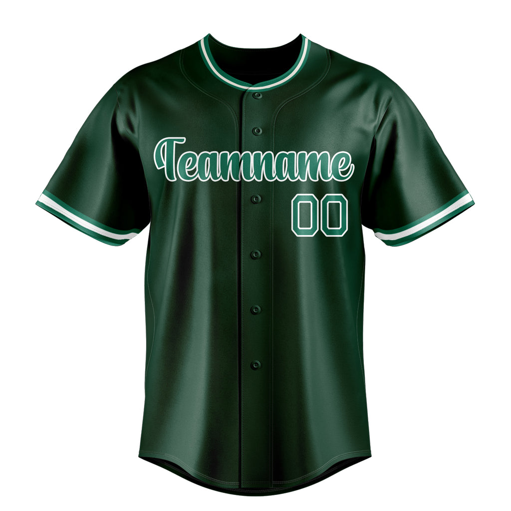 Personalized Green & Kelly Green Color Fan Baseball Jersey