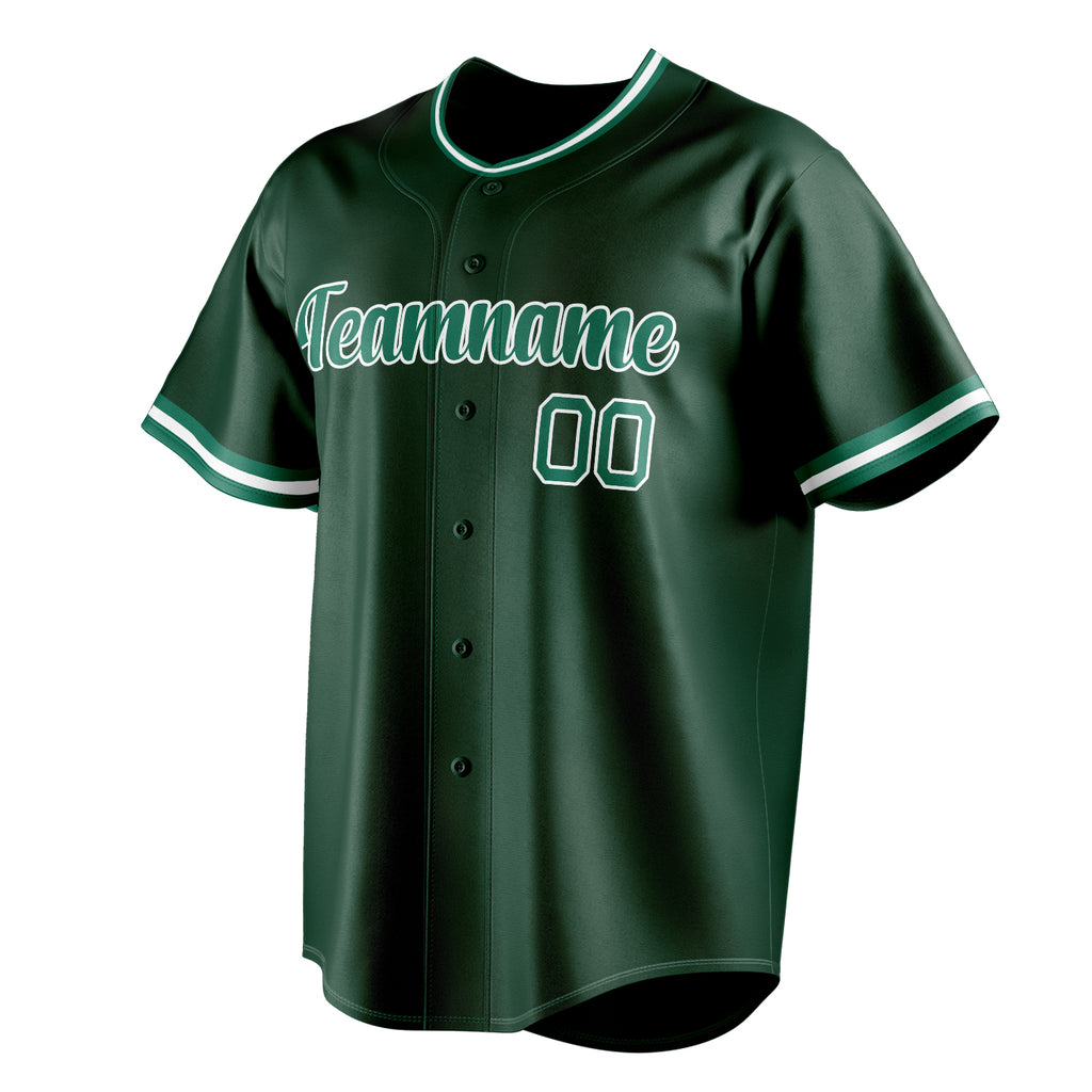 Personalized Green & Kelly Green Color Fan Baseball Jersey