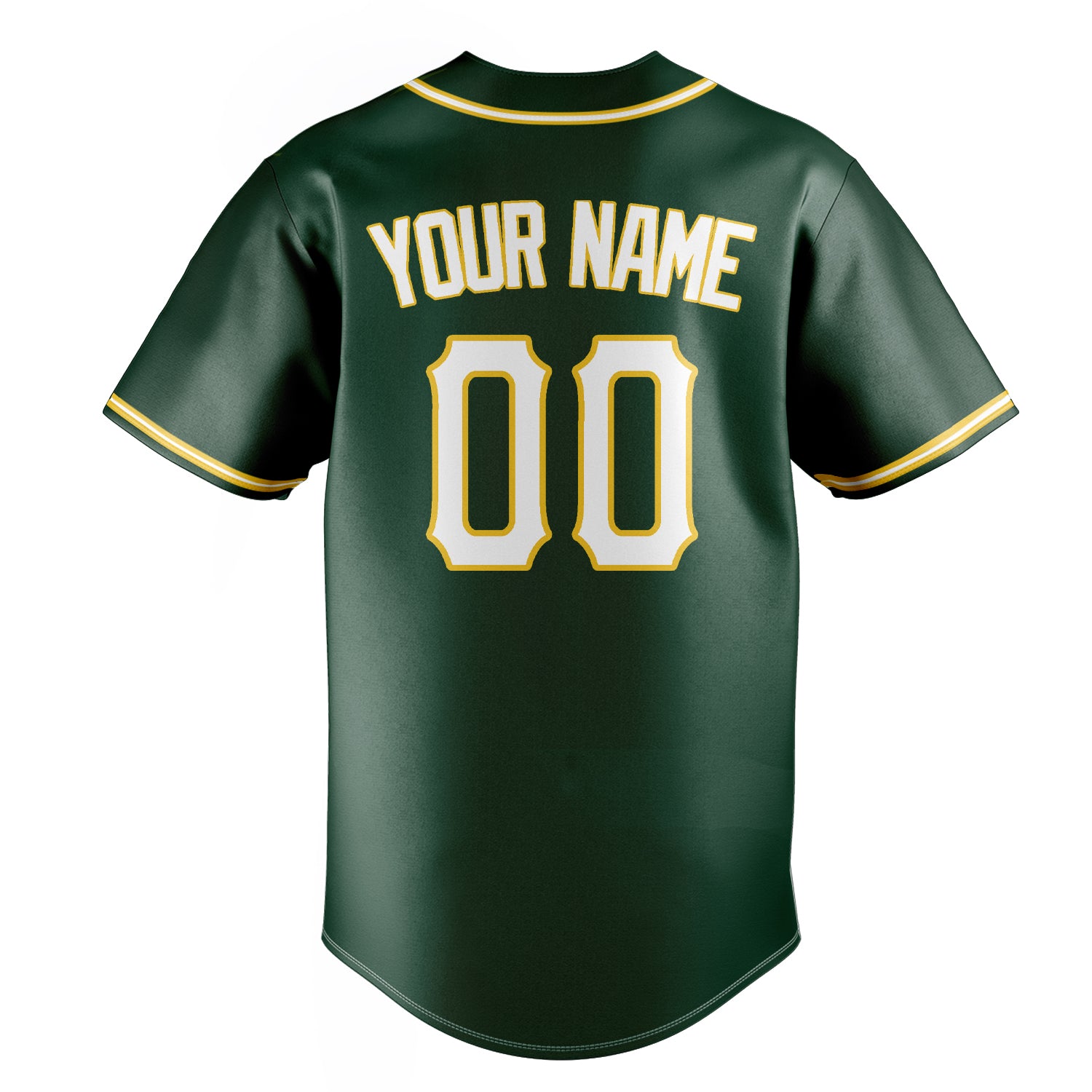 Personalized Green & White Color Fan Baseball Jersey