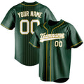 Personalized Green & White White Pinstripe Fan Baseball Jersey BB01240531TY411