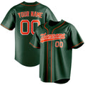 Personalized Green & Orange Color Fan Baseball Jersey BB01240531TY413