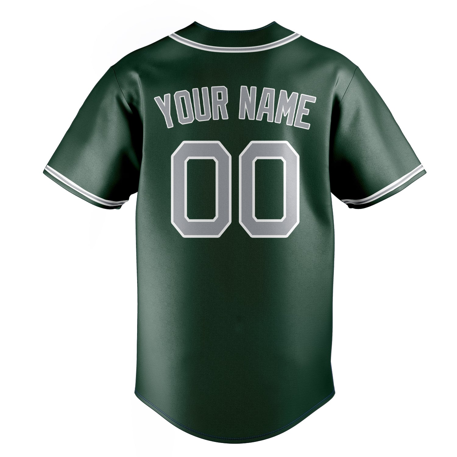 Personalized Green & Gray Color Fan Baseball Jersey