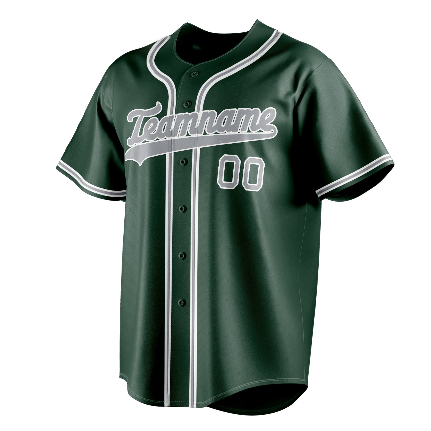 Personalized Green & Gray Color Fan Baseball Jersey
