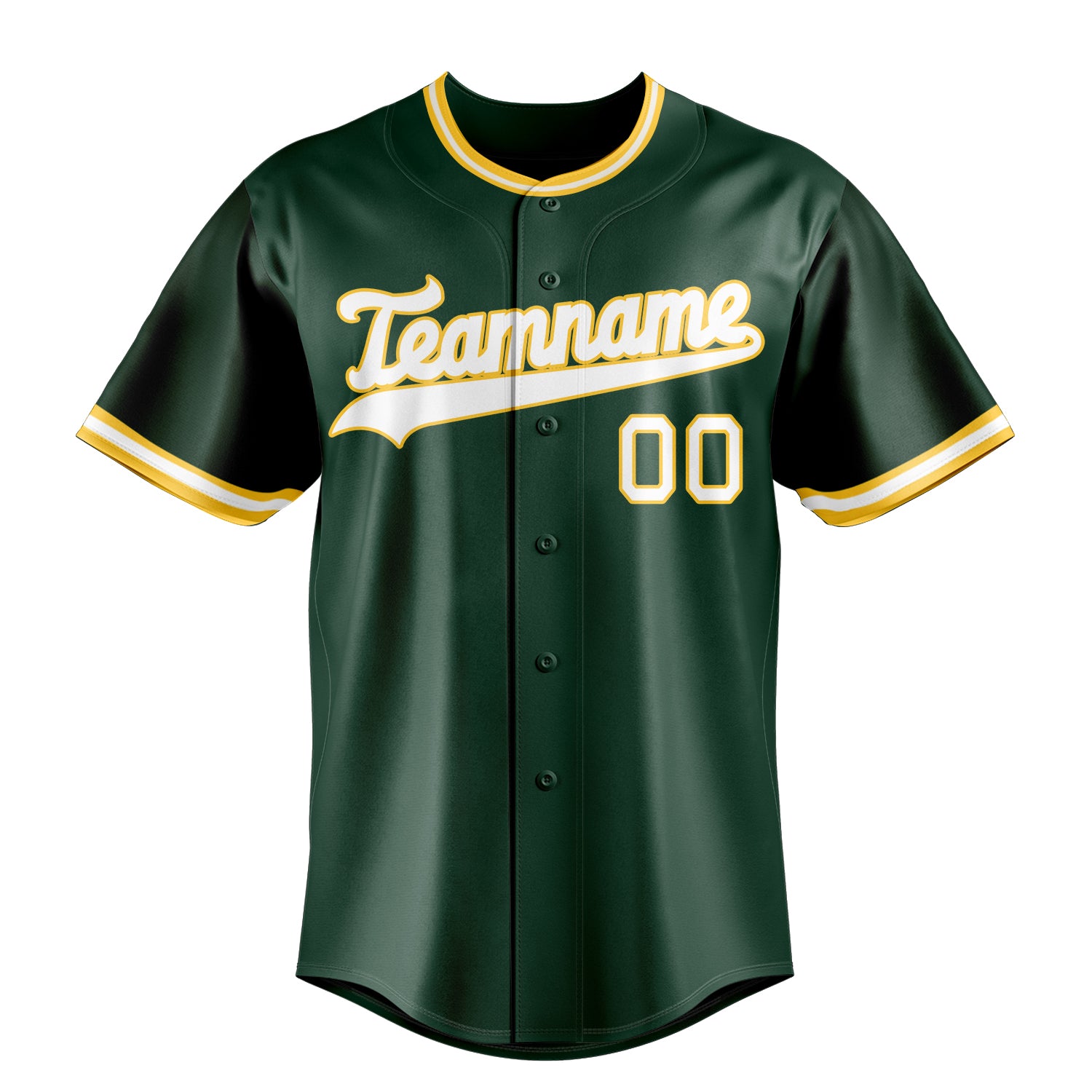 Personalized Green & White Color Fan Baseball Jersey