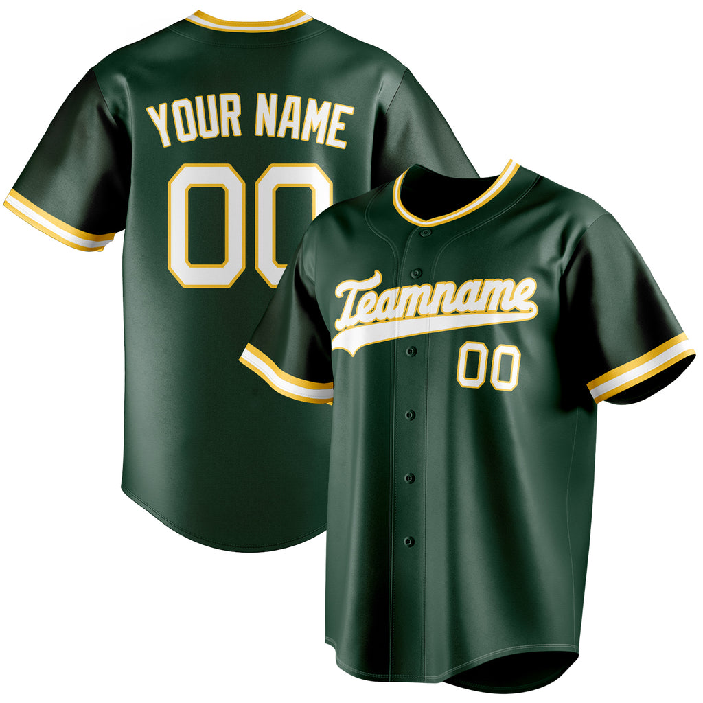 Personalized Green & White Color Fan Baseball Jersey BB01240531TY416