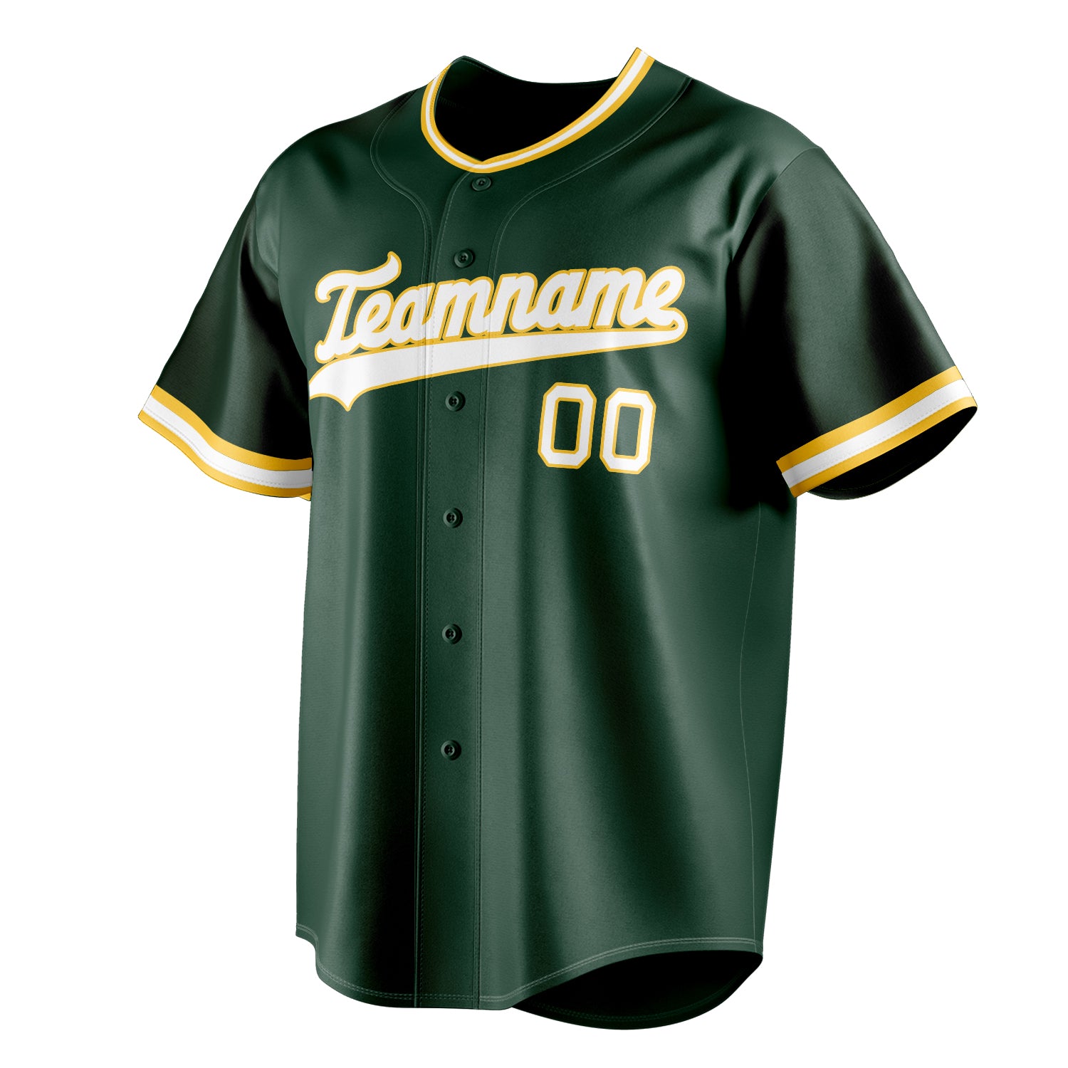 Personalized Green & White Color Fan Baseball Jersey
