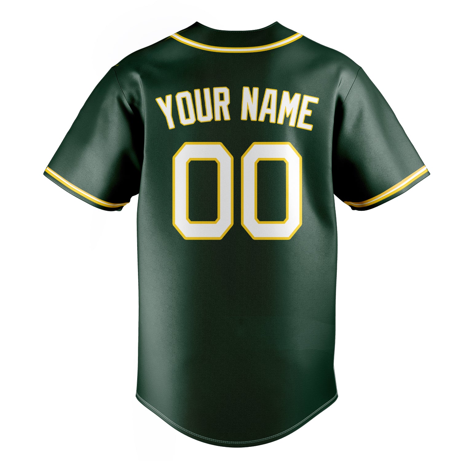 Personalized Green & White Color Fan Baseball Jersey