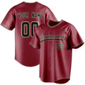 Personalized Maroon & Black Color Fan Baseball Jersey BB01240531WX471