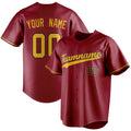 Personalized Maroon & Gold Color Fan Baseball Jersey BB01240531WX473