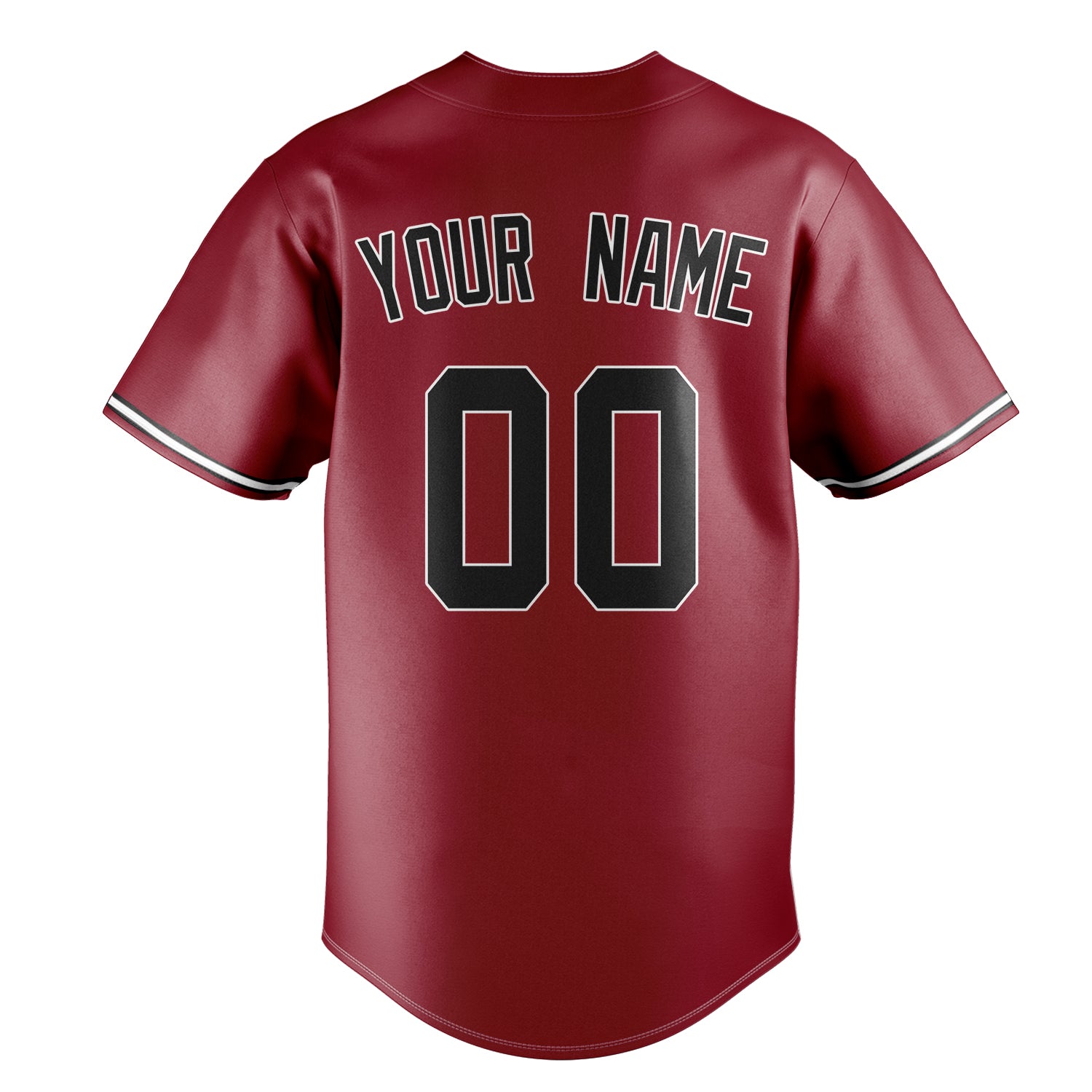 Personalized Maroon & Black Color Fan Baseball Jersey
