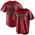 Personalized Maroon & Black Color Fan Baseball Jersey BB01240531WX474