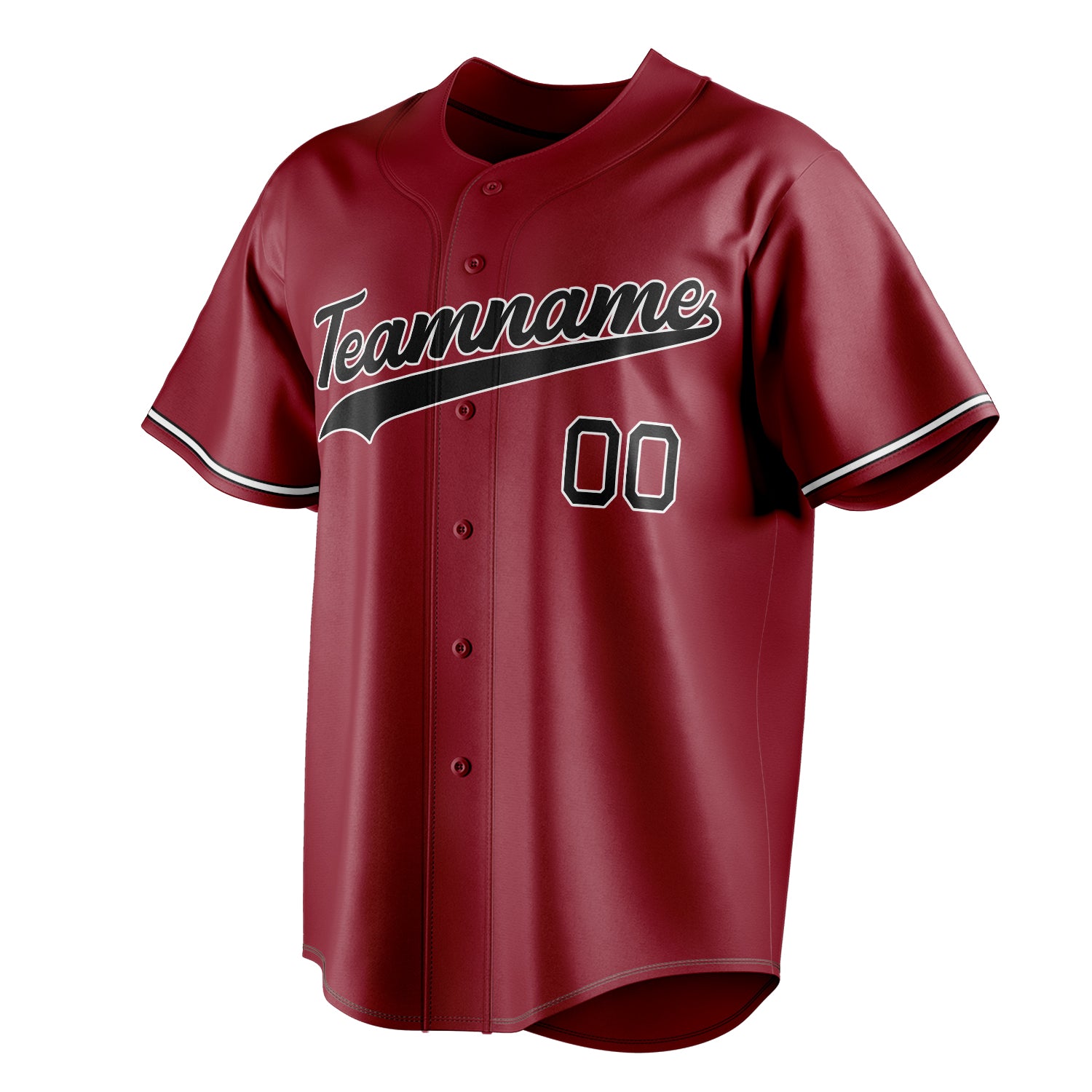 Personalized Maroon & Black Color Fan Baseball Jersey