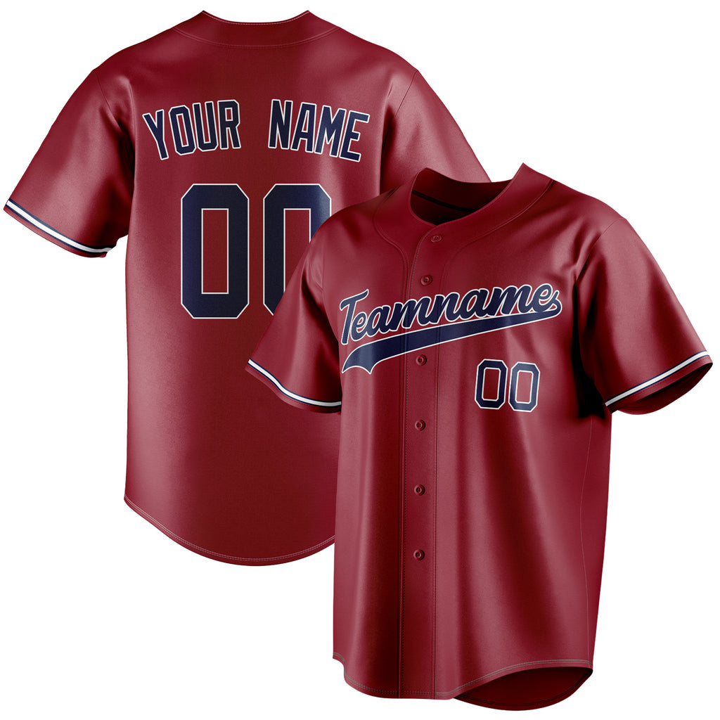 Personalized Maroon & Navy Color Fan Baseball Jersey BB01240531WX475