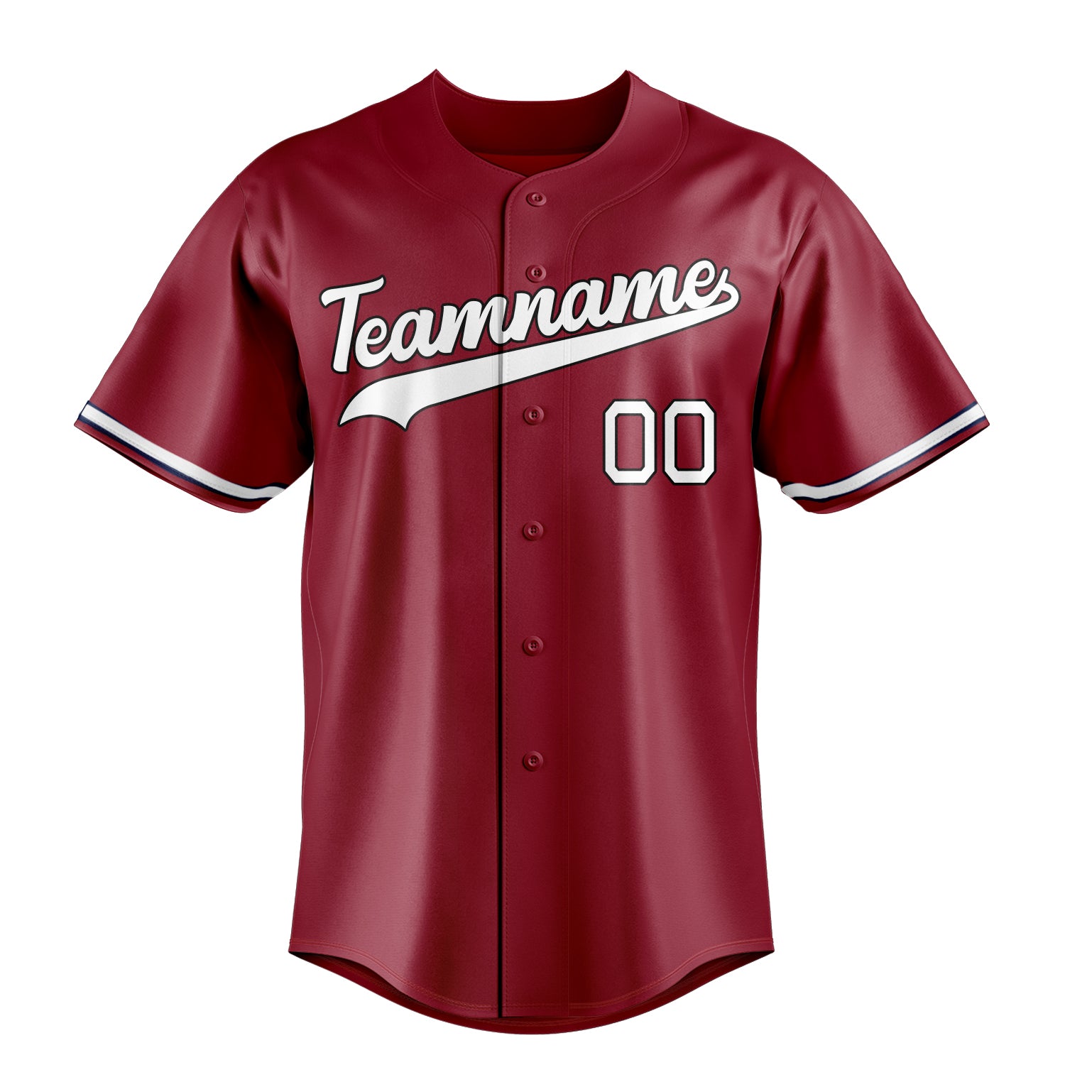 Personalized Maroon & White Color Fan Baseball Jersey