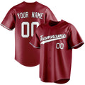Personalized Maroon & White Color Fan Baseball Jersey BB01240531WX476