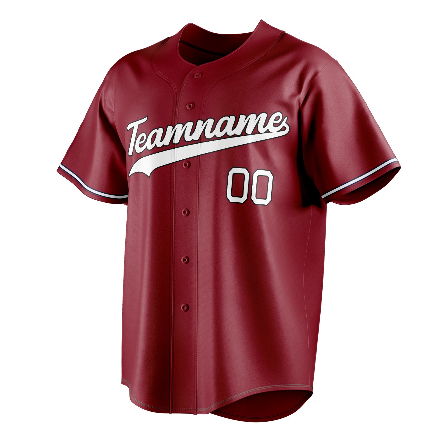 Personalized Maroon & White Color Fan Baseball Jersey