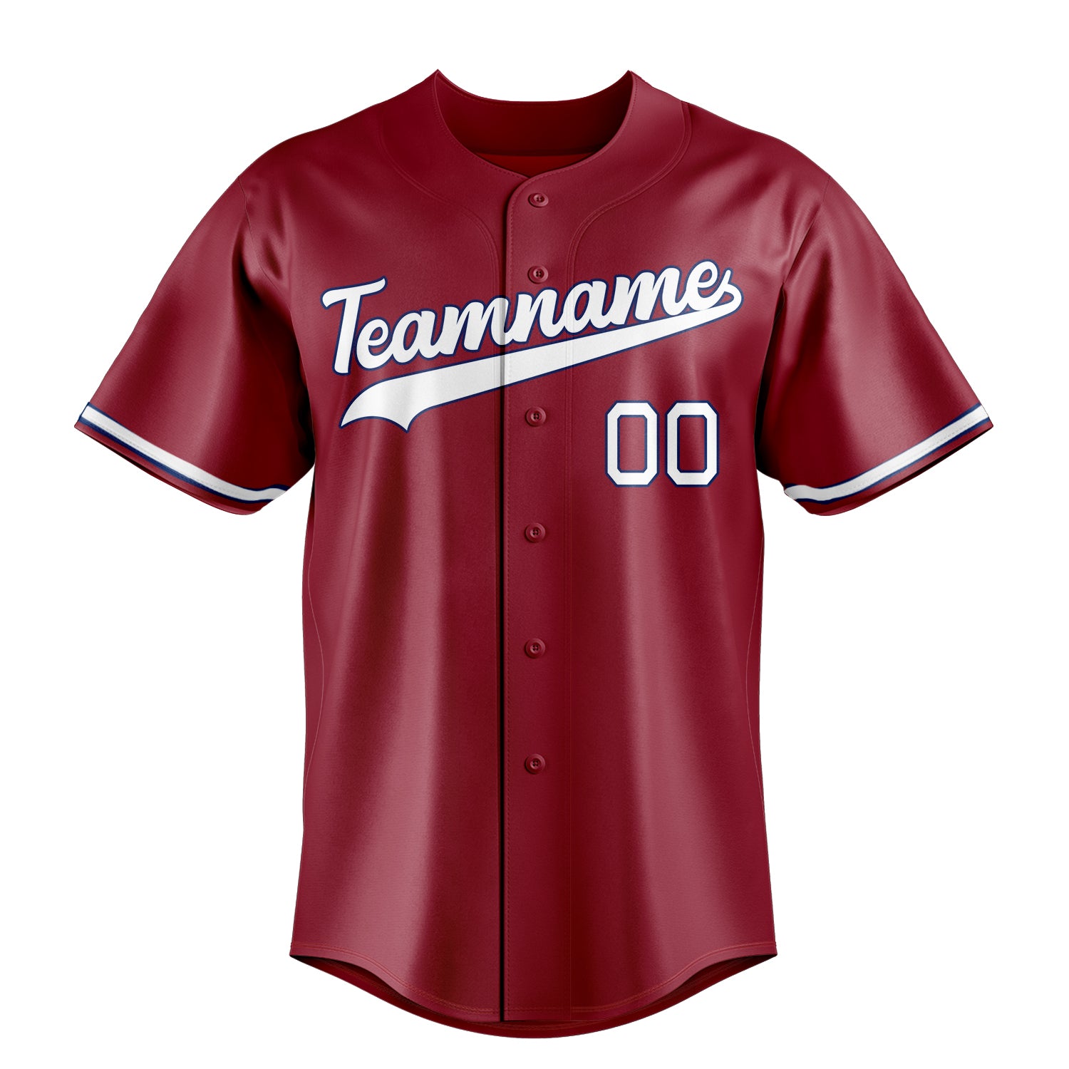 Personalized Maroon & White Color Fan Baseball Jersey