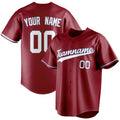 Personalized Maroon & White Color Fan Baseball Jersey BB01240531WX479