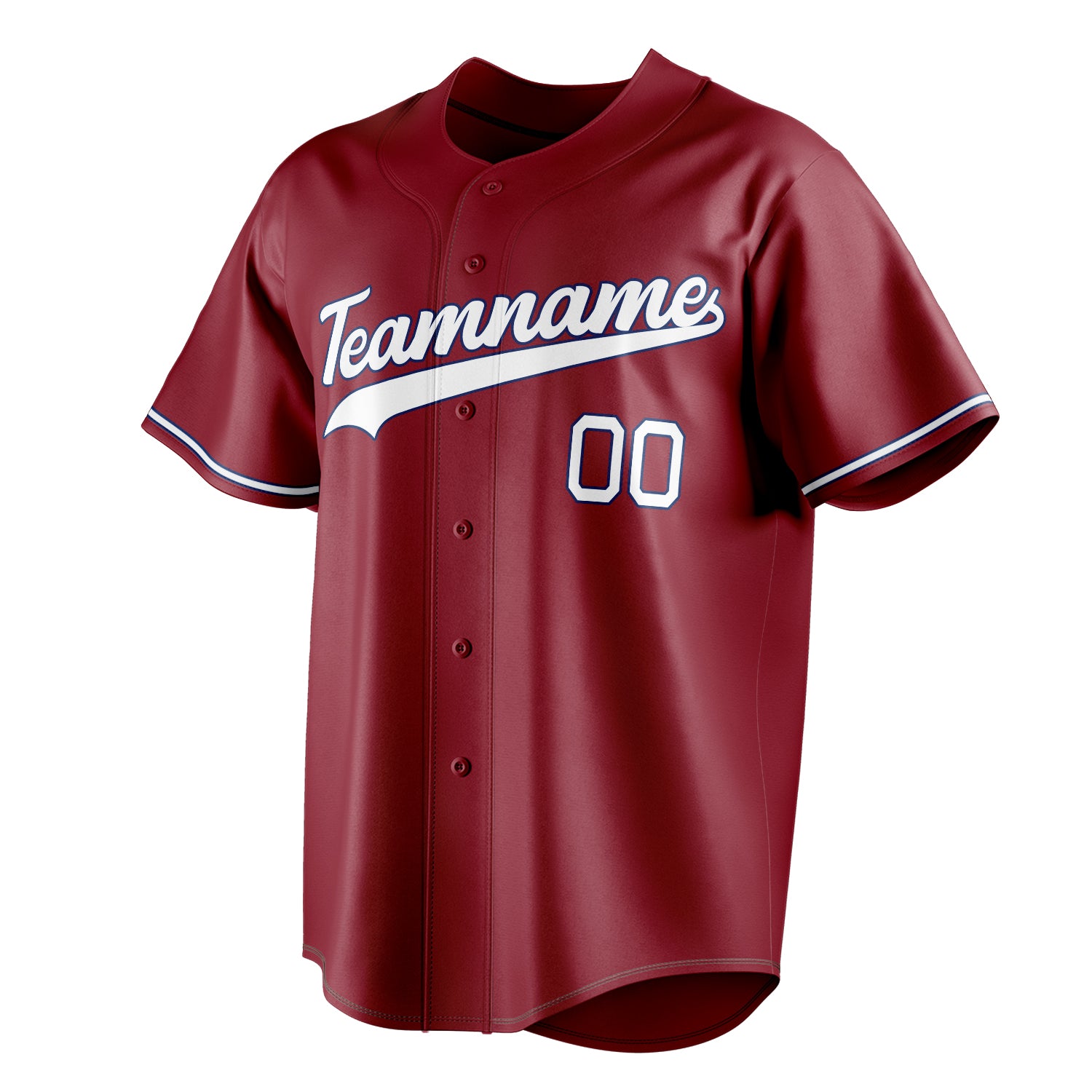 Personalized Maroon & White Color Fan Baseball Jersey