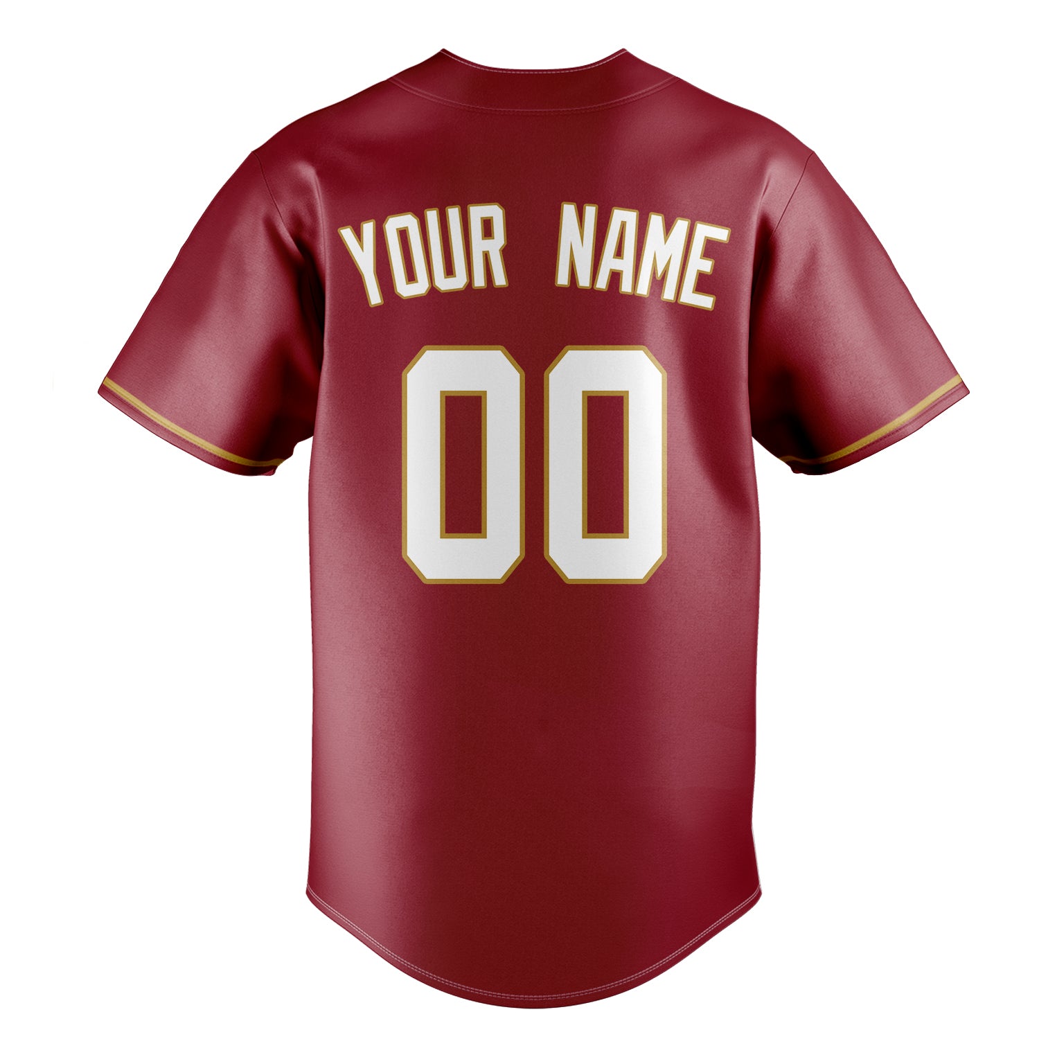 Personalized Maroon & Cream Color Fan Baseball Jersey